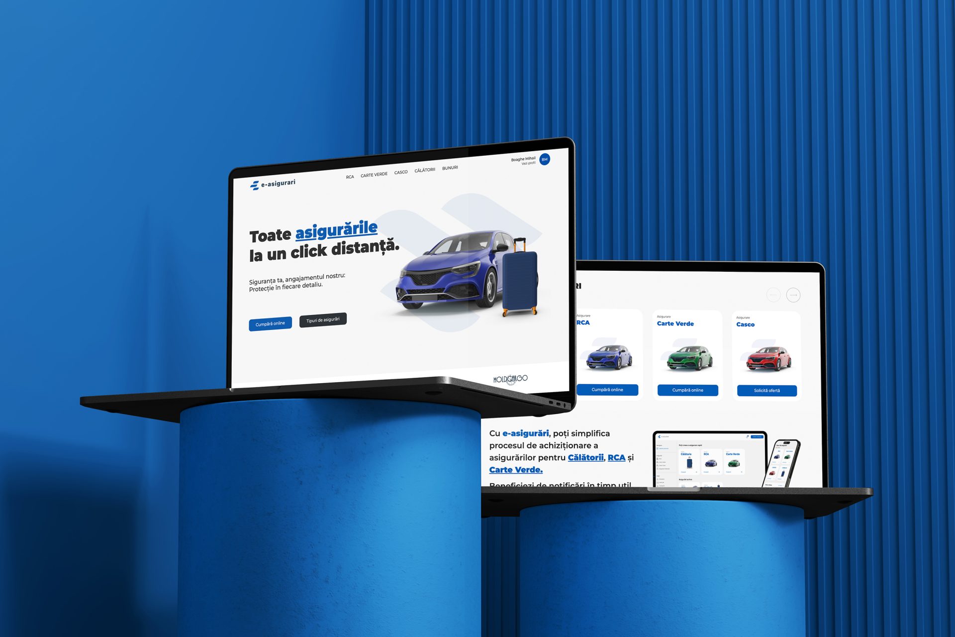 Site web pentru asigurări auto - Portofoliu MakeIT