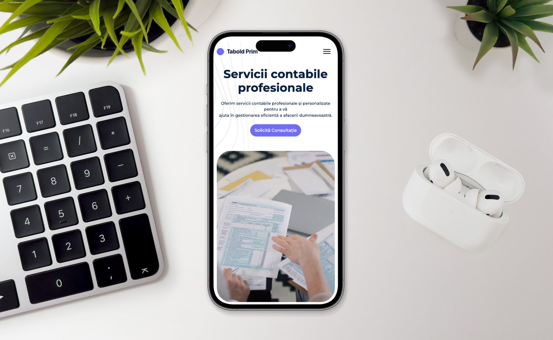 Telefon cu servicii contabile profesionale