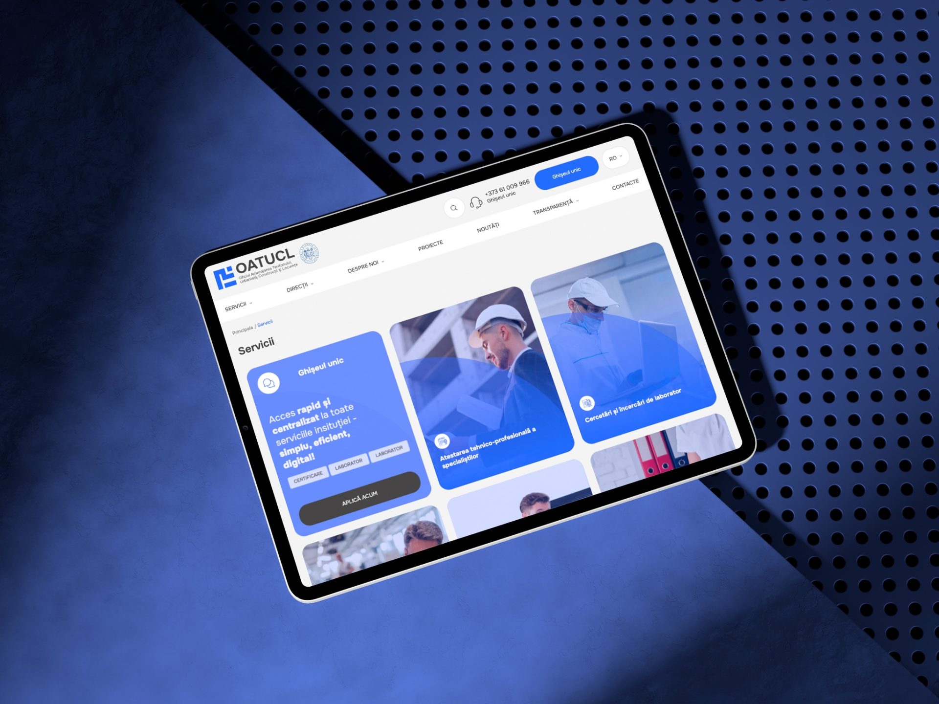 Design landing page OATUCL Optimizare pentru orice dispozitiv
