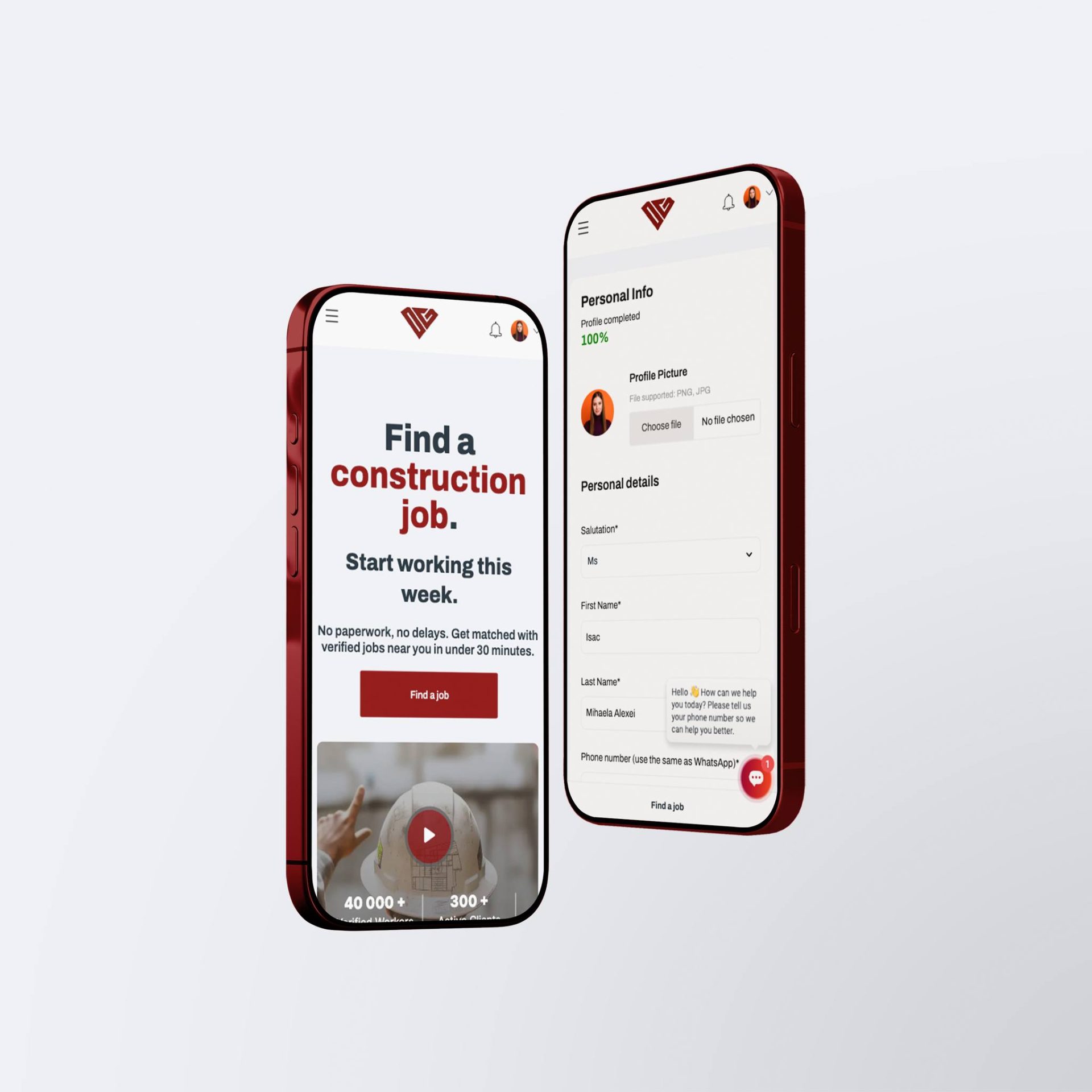 Dayger – Platformă de recrutare în construcții cu designul modern si cu o experiență clară pentru utilizator